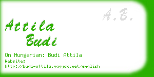 attila budi business card